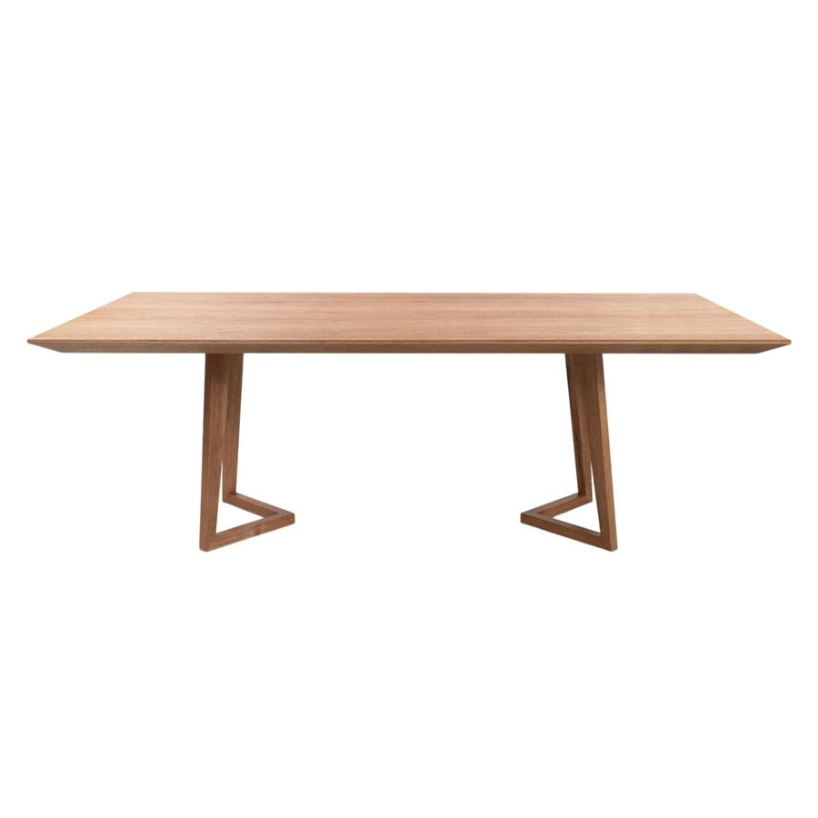 mesa de jantar retangular em madeira asen