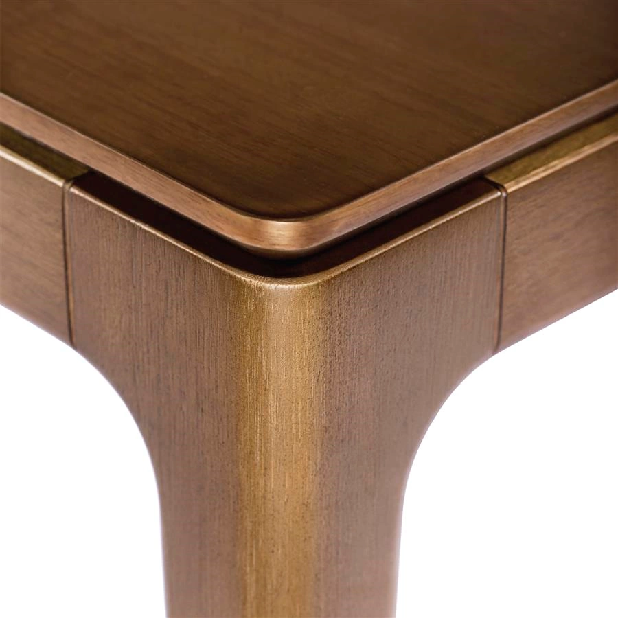 mesa de jantar retangular em madeira dix