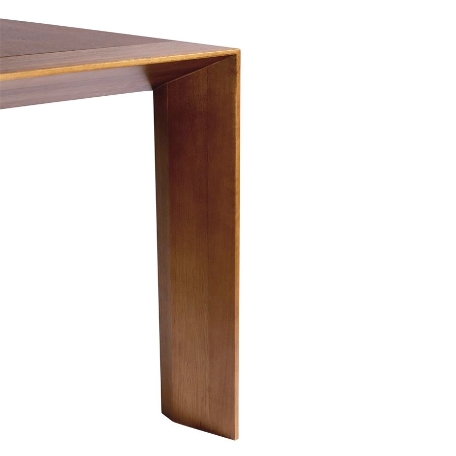 mesa de jantar retangular em madeira frame