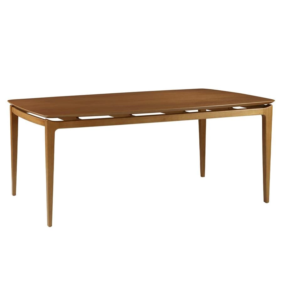 mesa de jantar retangular em madeira tignes