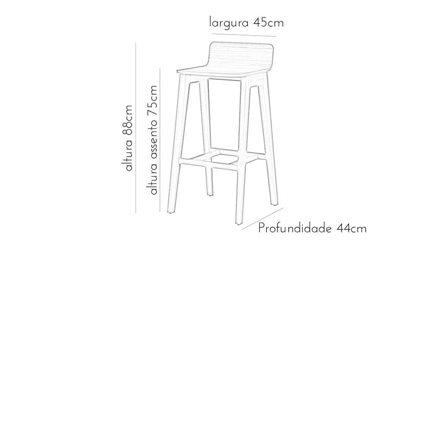 banqueta em madeira chelsea