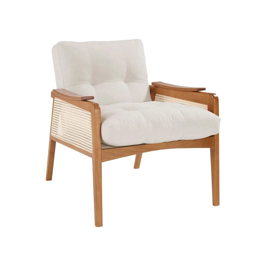 poltrona em madeira com palha bari