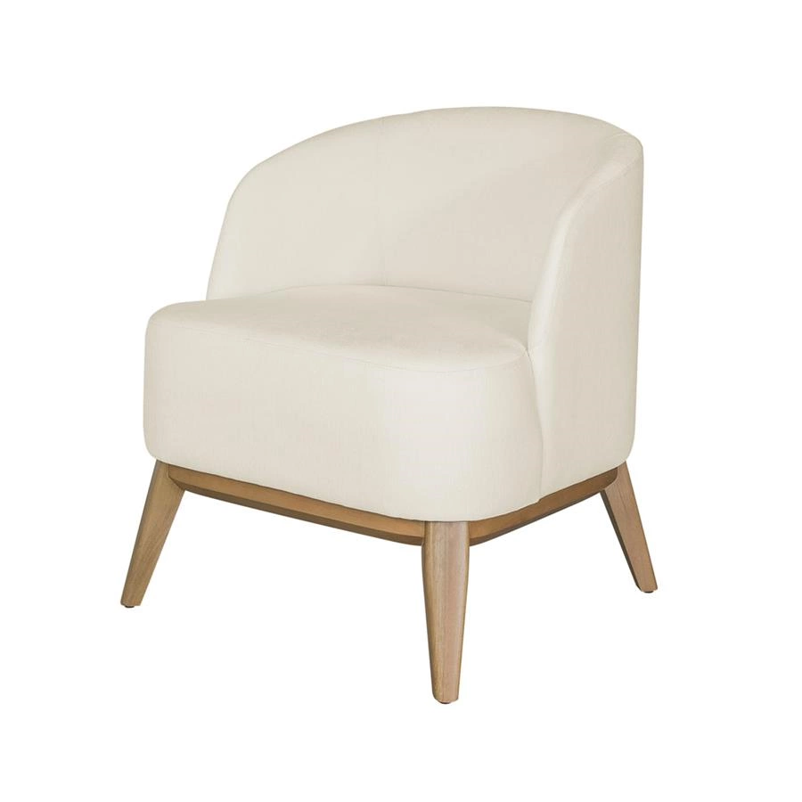 poltrona redonda compact em chenille 100% algodão