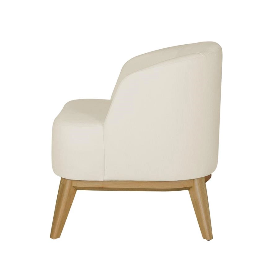 poltrona redonda compact em chenille 100% algodão