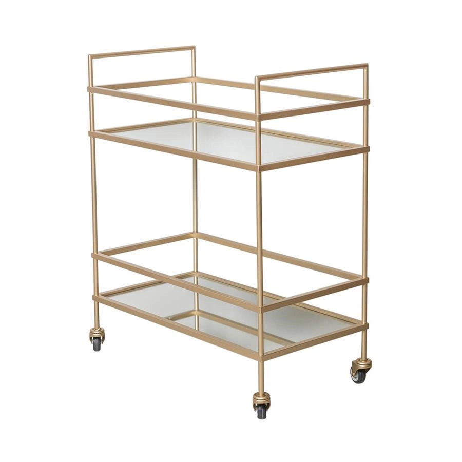carrinho de bar dourado art deco