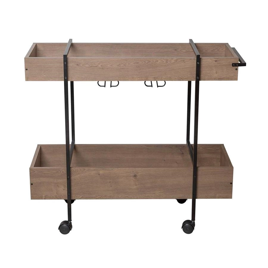 carrinho de bar em metal e madeira camden