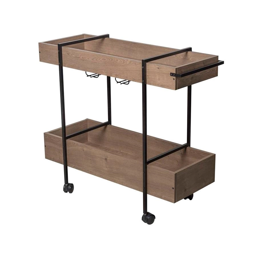 carrinho de bar em metal e madeira camden