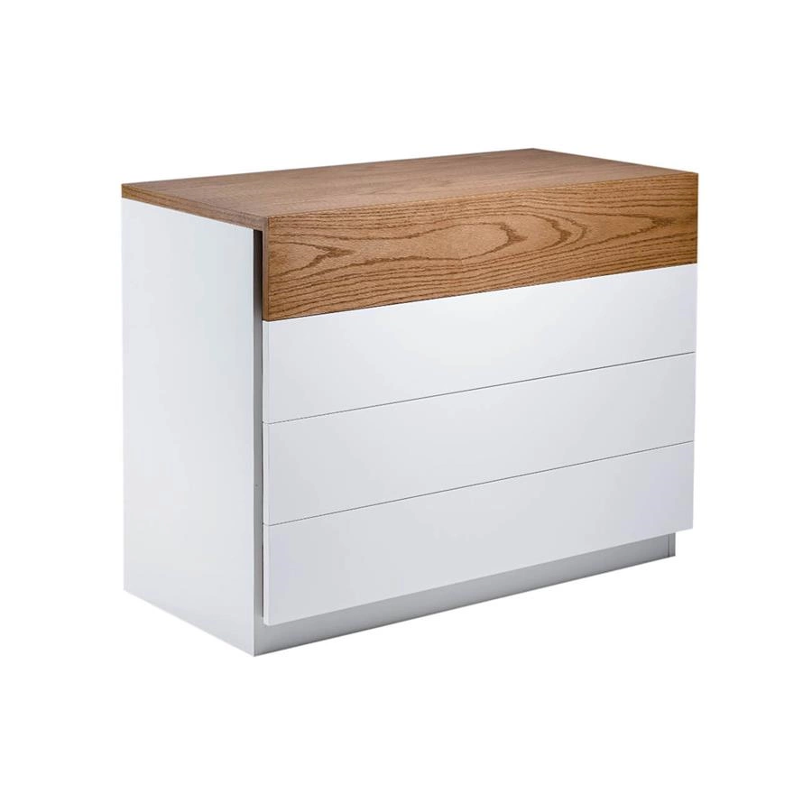 cômoda em laca e madeira 4 gavetas luv