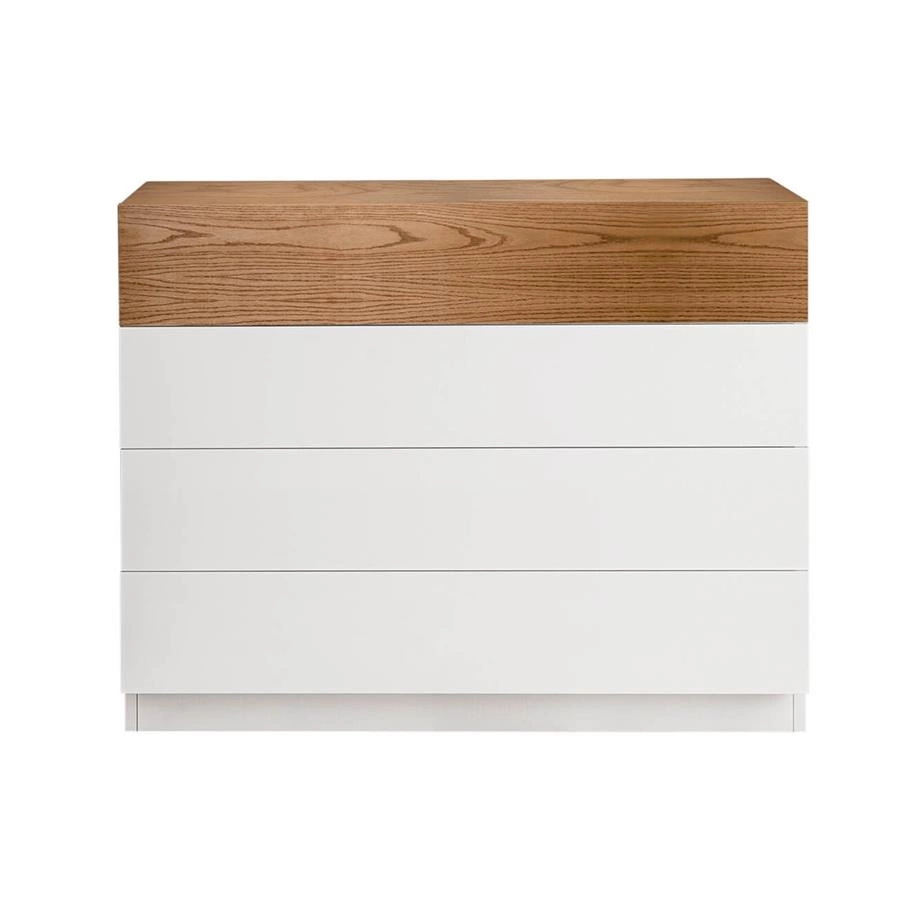 cômoda em laca e madeira 4 gavetas luv