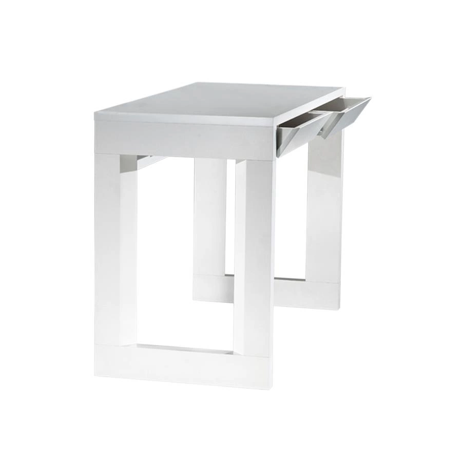 escrivaninha branca em laca e vidro max