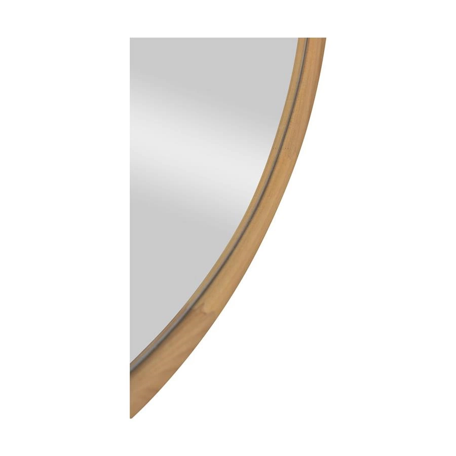 espelho orgânico arredondado em madeira