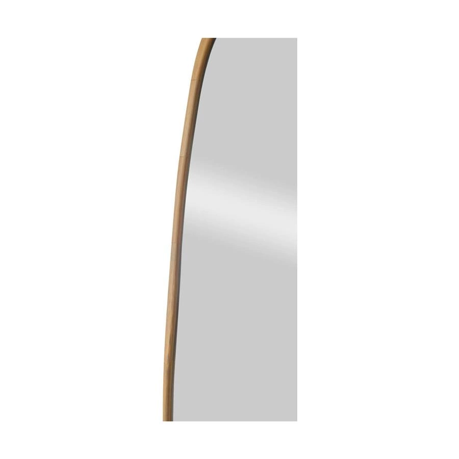 espelho orgânico corpo inteiro em madeira ovalado