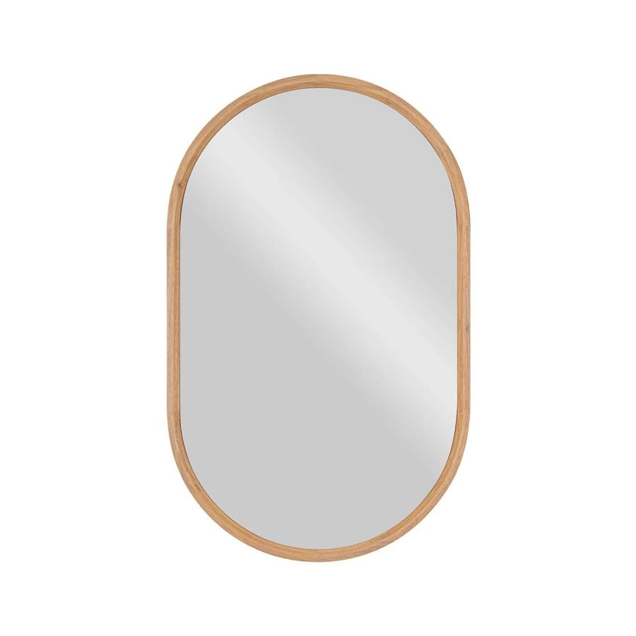 espelho 4mm oval em madeira maciça oslo