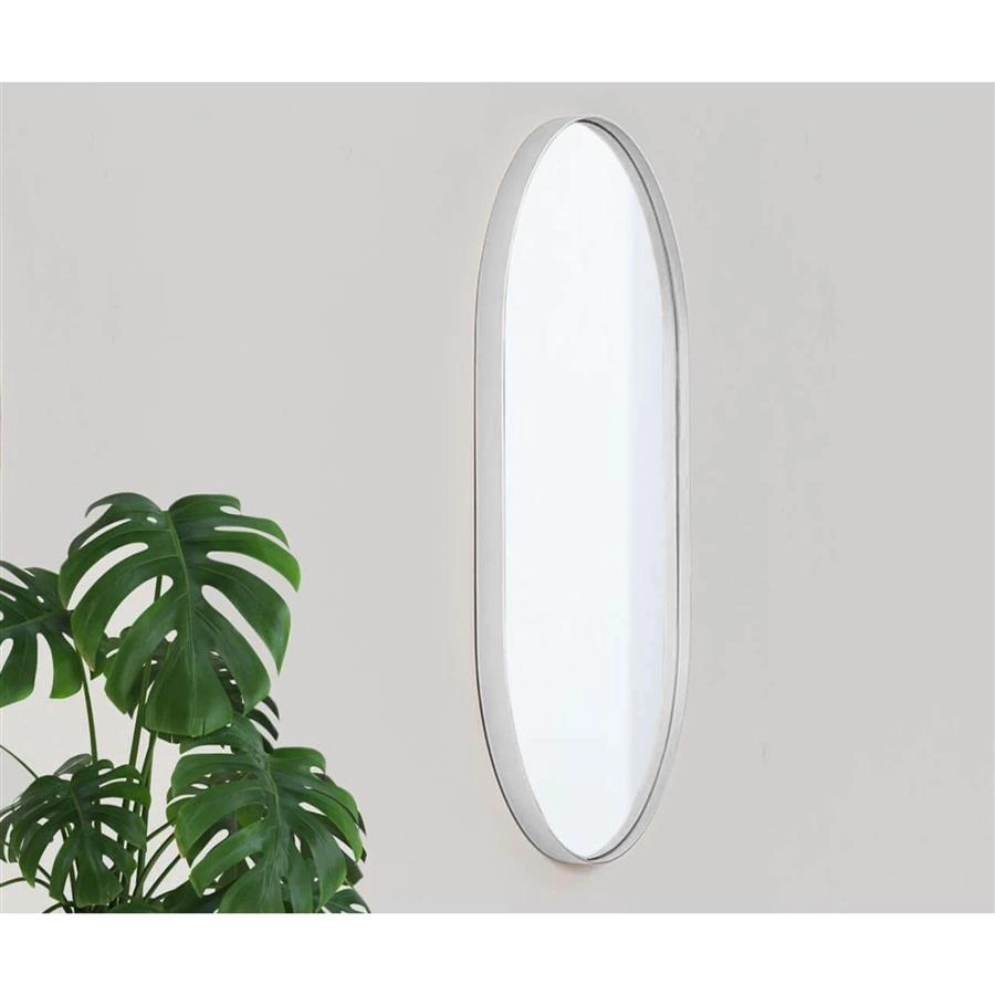 espelho oval prata asturias