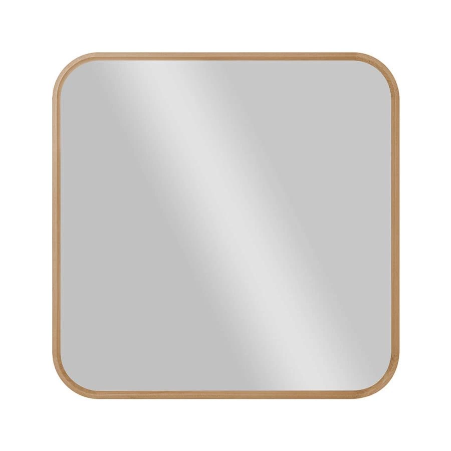 espelho quadrado em madeira oslo