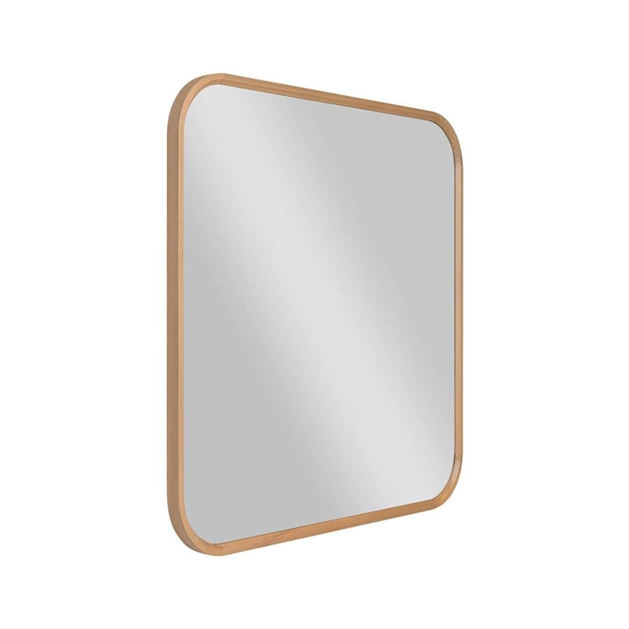 espelho quadrado em madeira oslo
