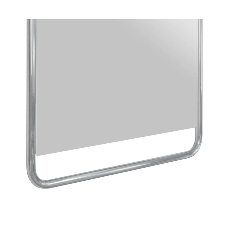 espelho retangular cromado em metal soho