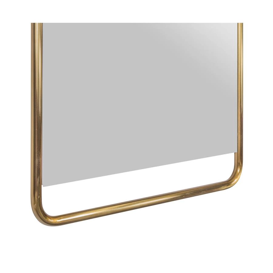 espelho retangular dourado em metal soho