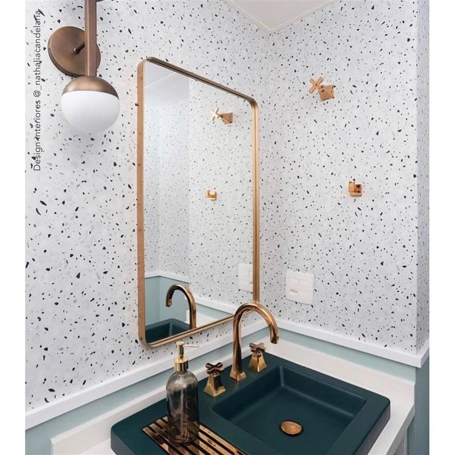 espelho retangular dourado ibiza