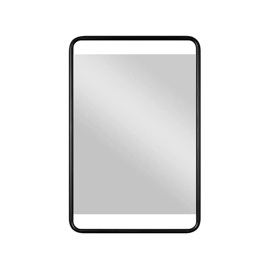 espelho retangular preto em metal soho