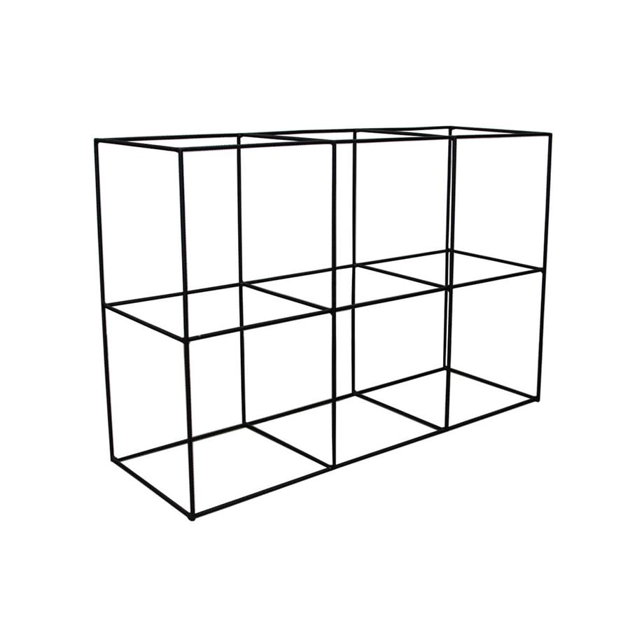 estante de metal vergalhão cubic baixa