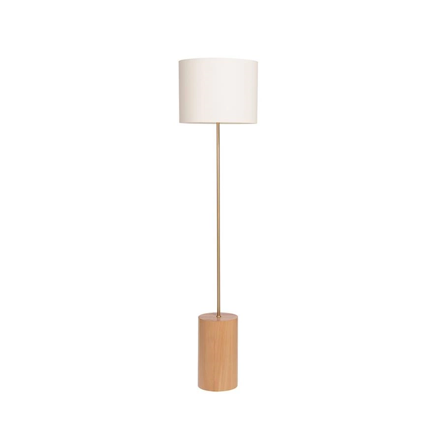 luminária de piso com cupula de algodão durban