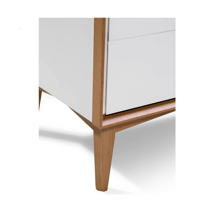 mesa de cabeceira em laca e madeira frame