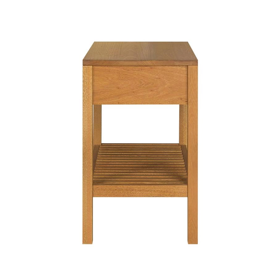 mesa de cabeceira ripada em madeira vit