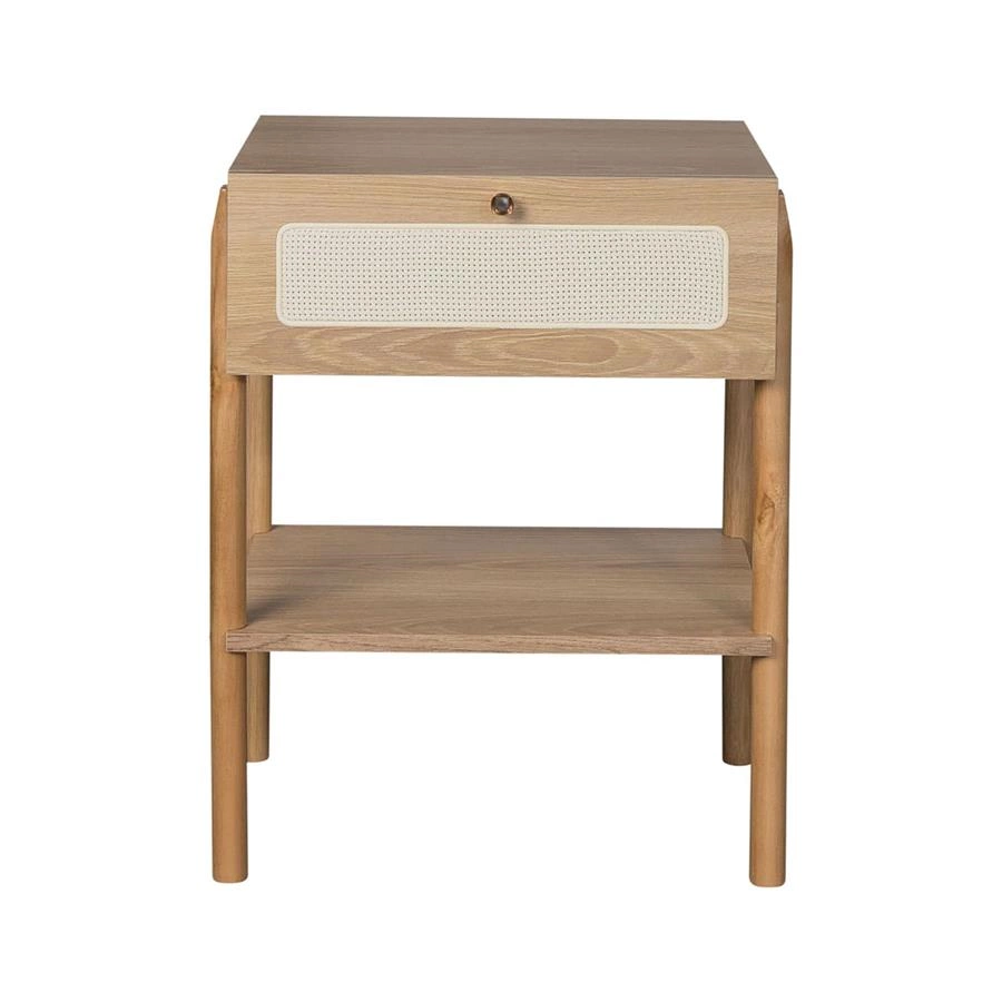 mesa de cabeceira com gaveta e palha angra