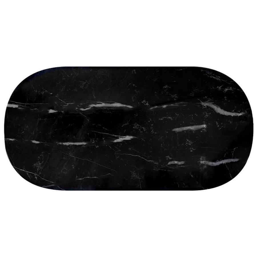 mesa de centro oval em granito via láctea drops