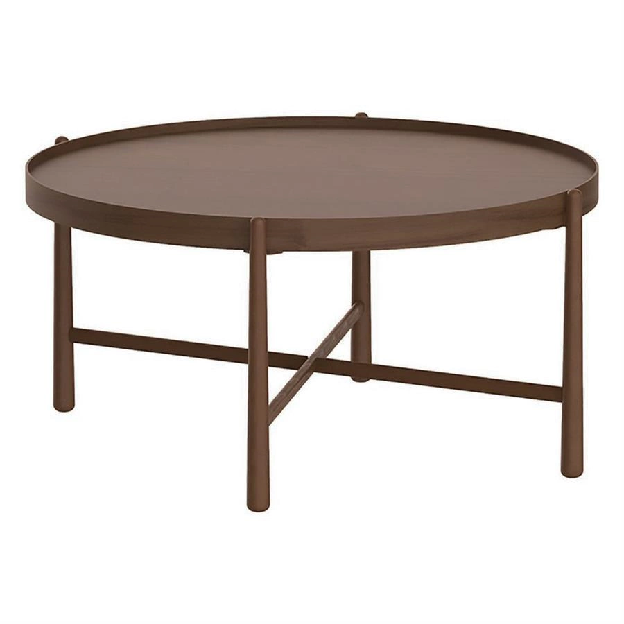 mesa de centro redonda com tampo bandeja belgian