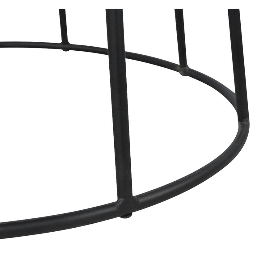 mesa de jantar redonda base em metal mykonos