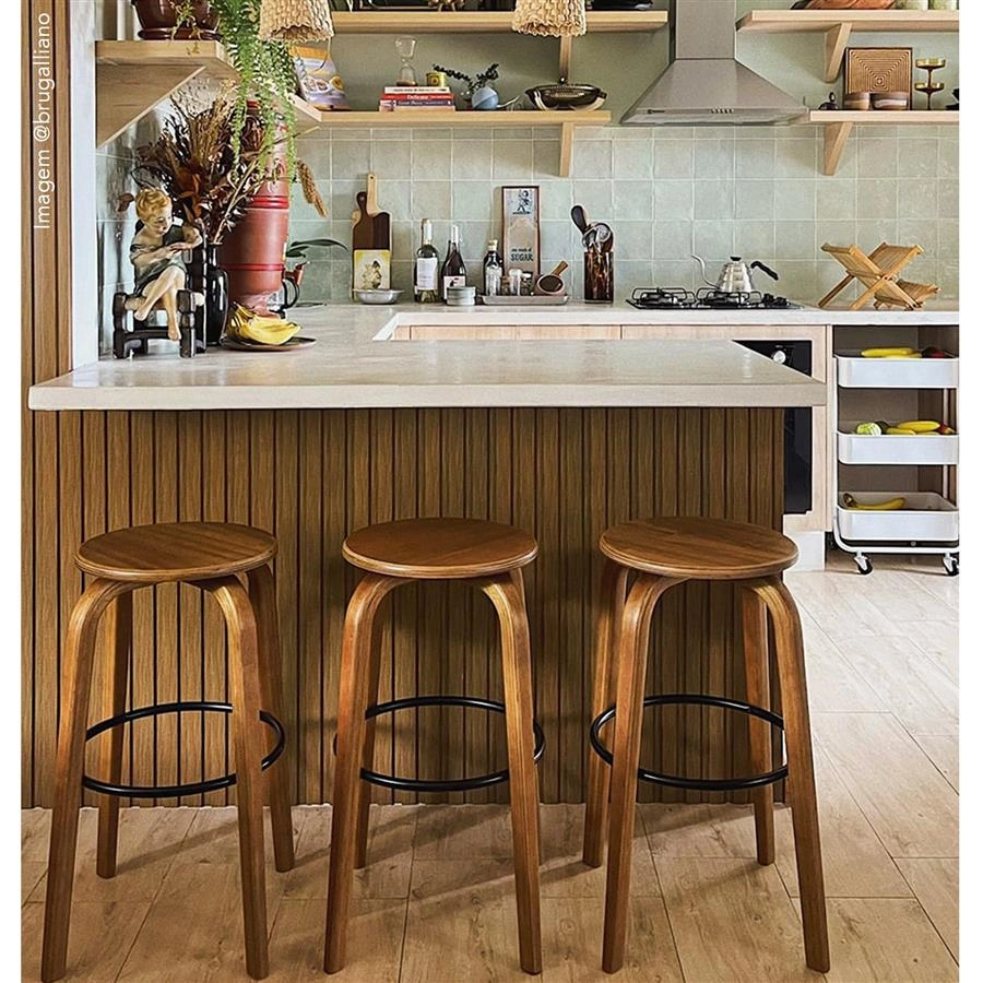 banqueta em madeira alta circus