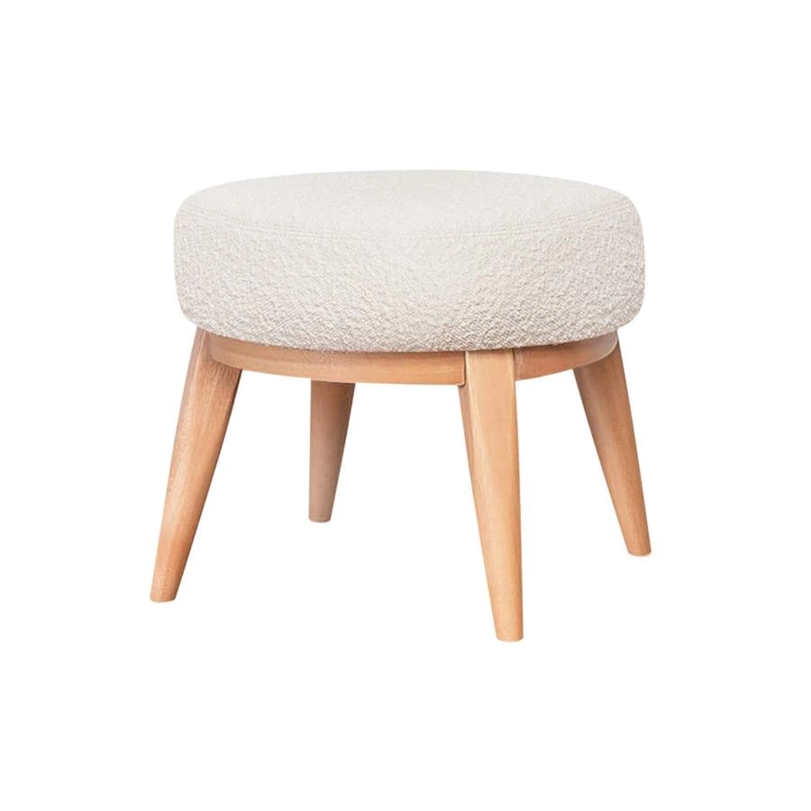 puff redondo em tecido boucle nube